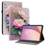For Lenovo Tab M9 TB-310FU Leather Case Pattern Printed Stand Tablet Cover with Card Slots