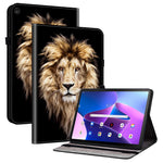Lenovo Tab M10 (Gen 3) Läderfodral Mönster Tryckt Stativ Surfplatta Skydd med Kortplatser