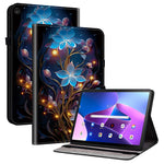Lenovo Tab M10 (Gen 3) Läderfodral Mönster Tryckt Stativ Surfplatta Skydd med Kortplatser