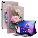 Lenovo Tab M10 (Gen 3) Läderfodral Mönster Tryckt Stativ Surfplatta Skydd med Kortplatser