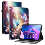 Lenovo Tab M10 (Gen 3) Läderfodral Mönster Tryckt Stativ Surfplatta Skydd med Kortplatser