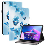 Lenovo Tab M10 (Gen 3) Läderfodral Mönster Tryckt Stativ Surfplatta Skydd med Kortplatser