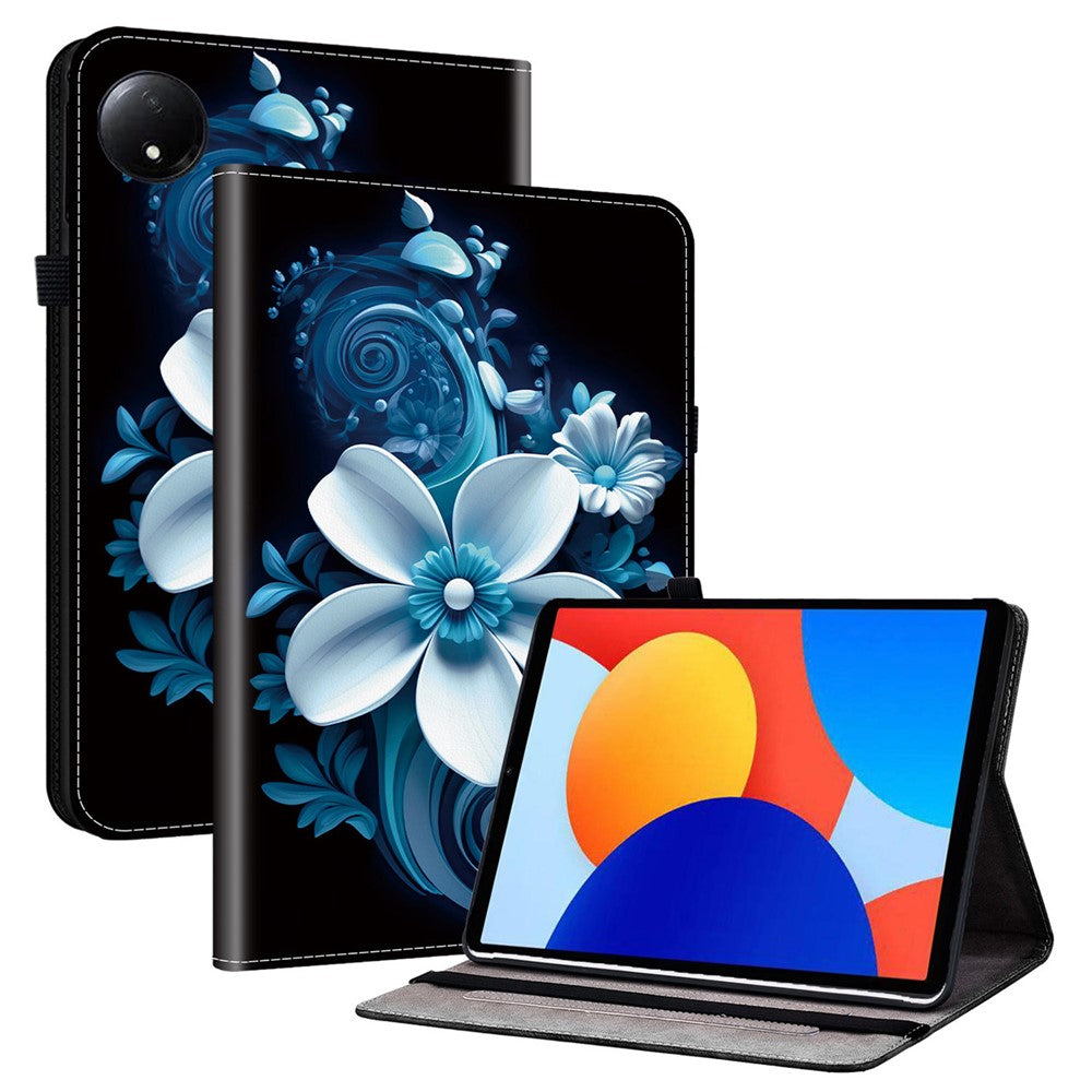 For Xiaomi Redmi Pad SE 4G 8.7 inch Leather Case Pattern Printed Stand Tablet Cover with Card Slots