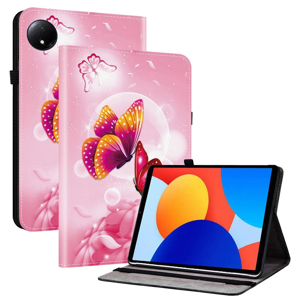 For Xiaomi Redmi Pad SE 4G 8.7 inch Leather Case Pattern Printed Stand Tablet Cover with Card Slots