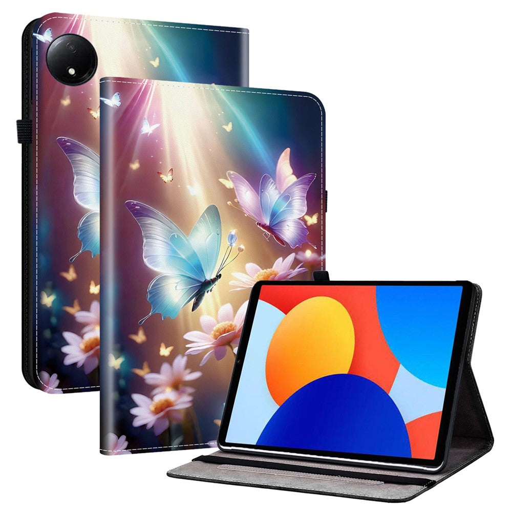 For Xiaomi Redmi Pad SE 4G 8.7 inch Leather Case Pattern Printed Stand Tablet Cover with Card Slots