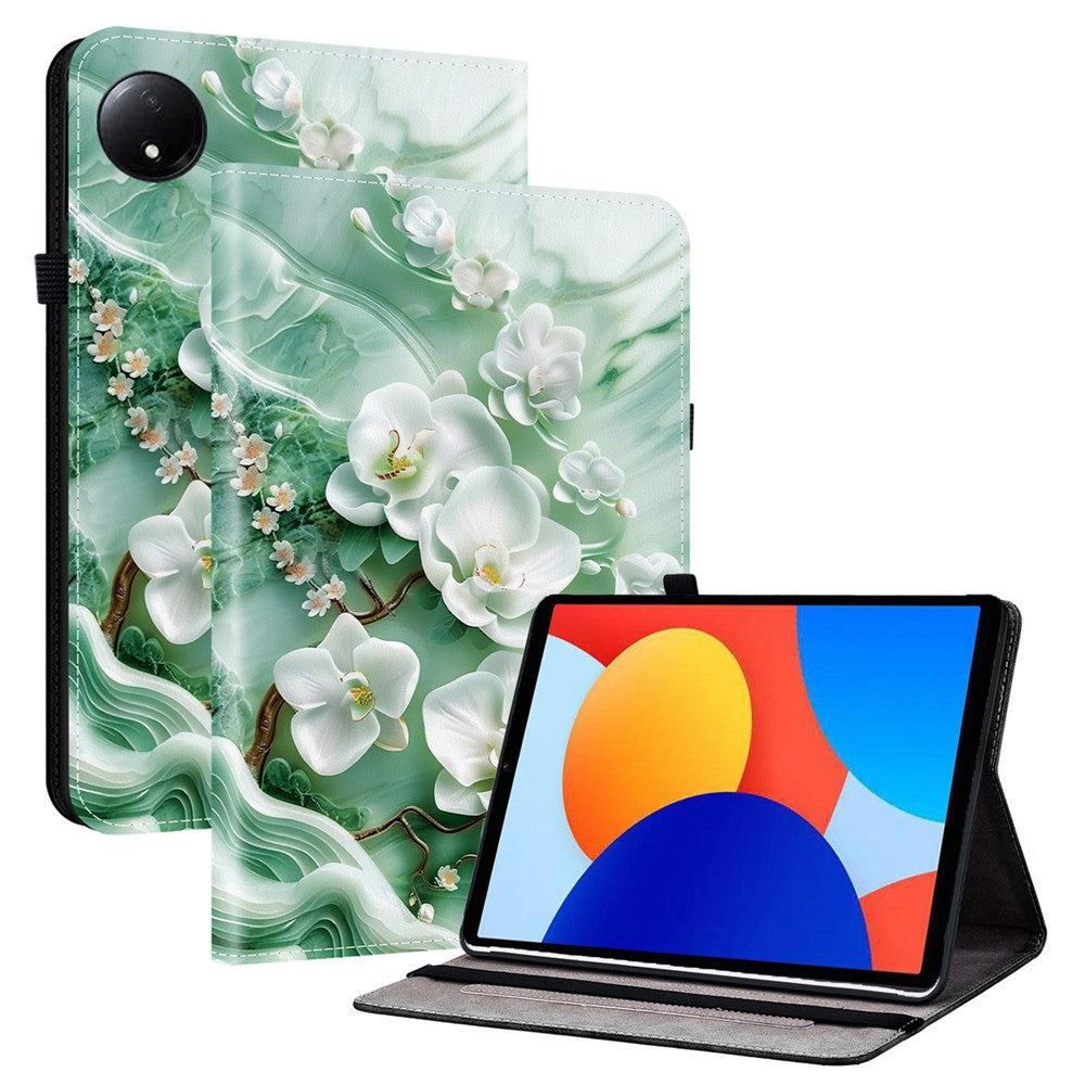 For Xiaomi Redmi Pad SE 4G 8.7 inch Leather Case Pattern Printed Stand Tablet Cover with Card Slots