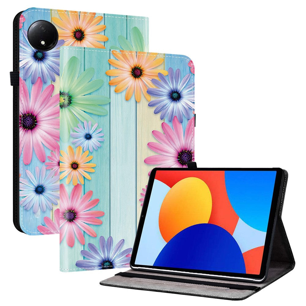For Xiaomi Redmi Pad SE 4G 8.7 inch Leather Case Pattern Printed Stand Tablet Cover with Card Slots