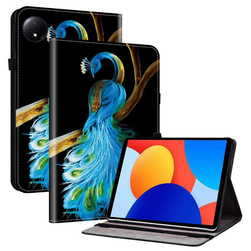 For Xiaomi Redmi Pad SE 4G 8.7 inch Leather Case Pattern Printed Stand Tablet Cover with Card Slots