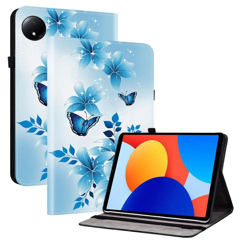 For Xiaomi Redmi Pad SE 4G 8.7 inch Leather Case Pattern Printed Stand Tablet Cover with Card Slots