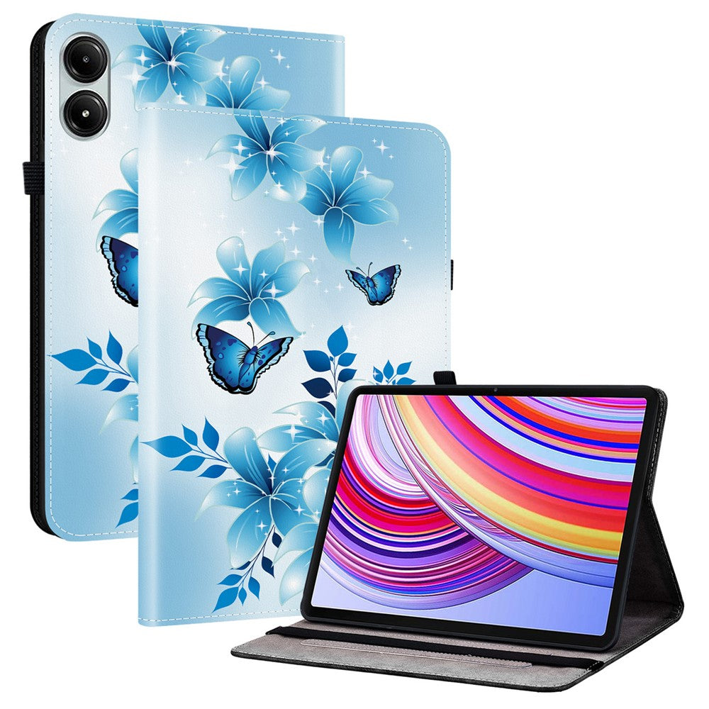 Leather Case For Xiaomi Redmi Pad Pro 5G  /  Redmi Pad Pro  /  Poco Pad 5G  /  4G Pattern Printed Stand Tablet Cover with Card Slots