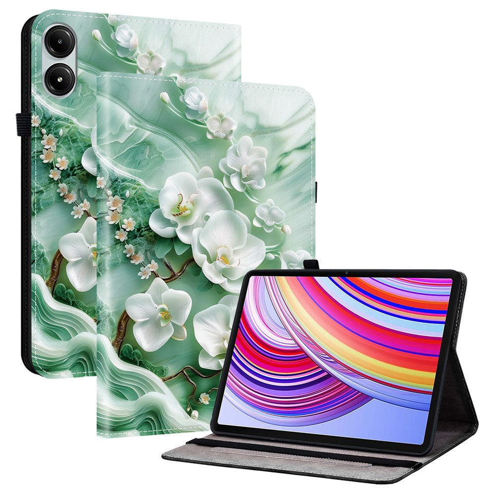 Leather Case For Xiaomi Redmi Pad Pro 5G  /  Redmi Pad Pro  /  Poco Pad 5G  /  4G Pattern Printed Stand Tablet Cover with Card Slots