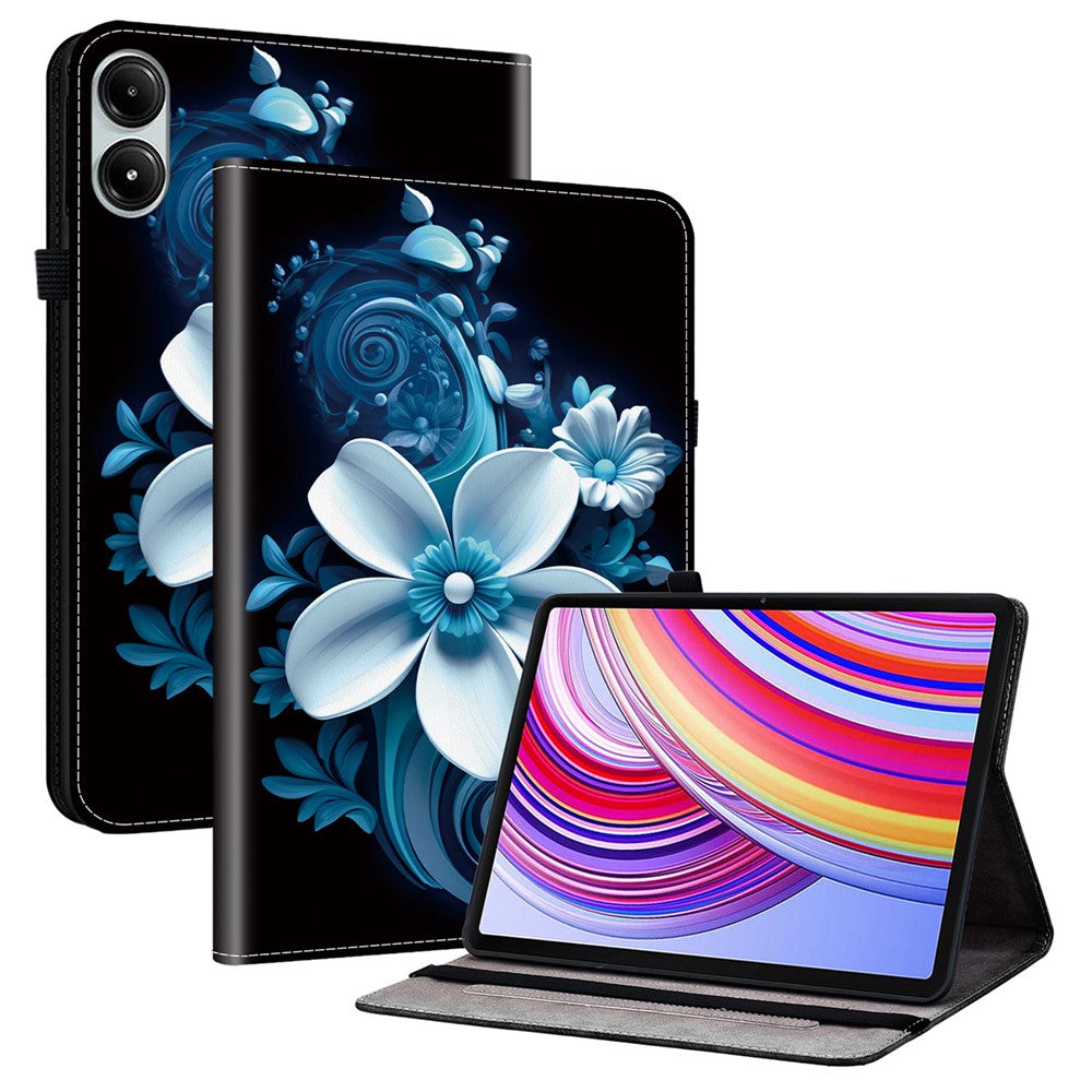 Leather Case For Xiaomi Redmi Pad Pro 5G  /  Redmi Pad Pro  /  Poco Pad 5G  /  4G Pattern Printed Stand Tablet Cover with Card Slots