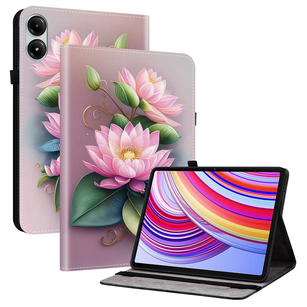 Leather Case For Xiaomi Redmi Pad Pro 5G  /  Redmi Pad Pro  /  Poco Pad 5G  /  4G Pattern Printed Stand Tablet Cover with Card Slots