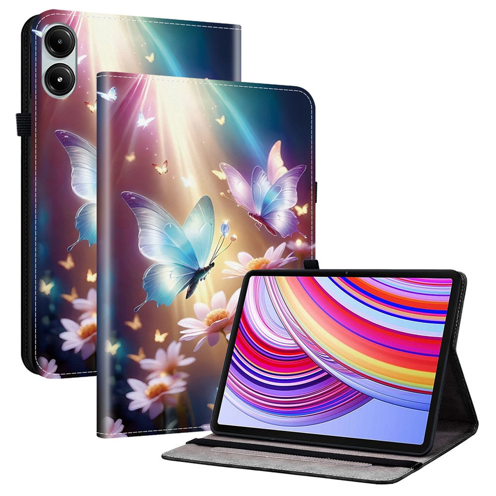Leather Case For Xiaomi Redmi Pad Pro 5G  /  Redmi Pad Pro  /  Poco Pad 5G  /  4G Pattern Printed Stand Tablet Cover with Card Slots
