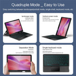 For Lenovo Tab 10.1 (2025) Leather Case + Bluetooth-Compatible Keyboard with Backlight Trackpad