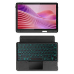 For Lenovo Tab 10.1 (2025) Leather Case + Bluetooth-Compatible Keyboard with Backlight Trackpad