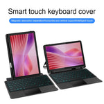 For Lenovo Tab 10.1 (2025) Leather Case + Bluetooth-Compatible Keyboard with Backlight Trackpad