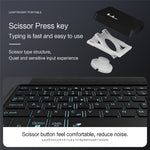 For Lenovo Tab 10.1 (2025) Leather Case + Bluetooth-Compatible Keyboard with Backlight Trackpad