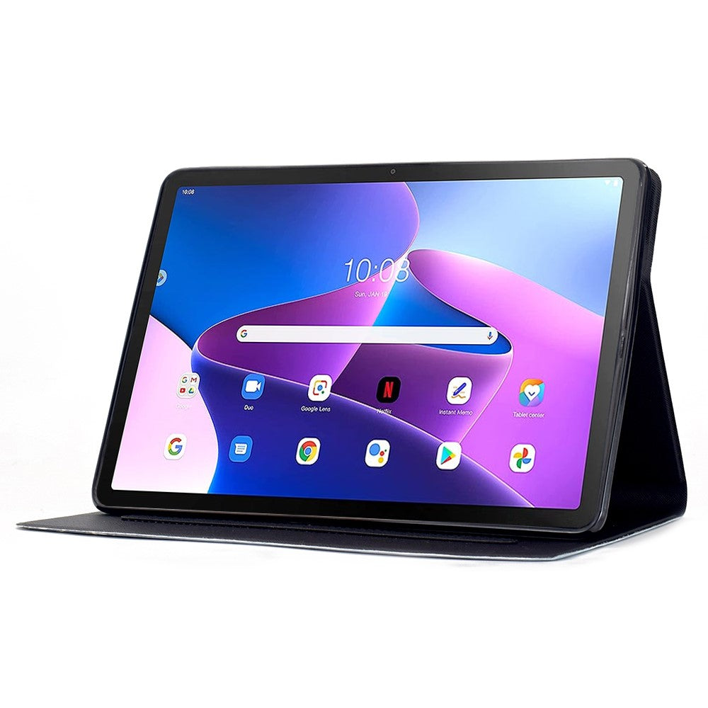 Stativfodral för Lenovo Tab M10 (Gen 3) Mönstertryck Surfplatta Läderfodral med Automatisk Väckning/Sömn