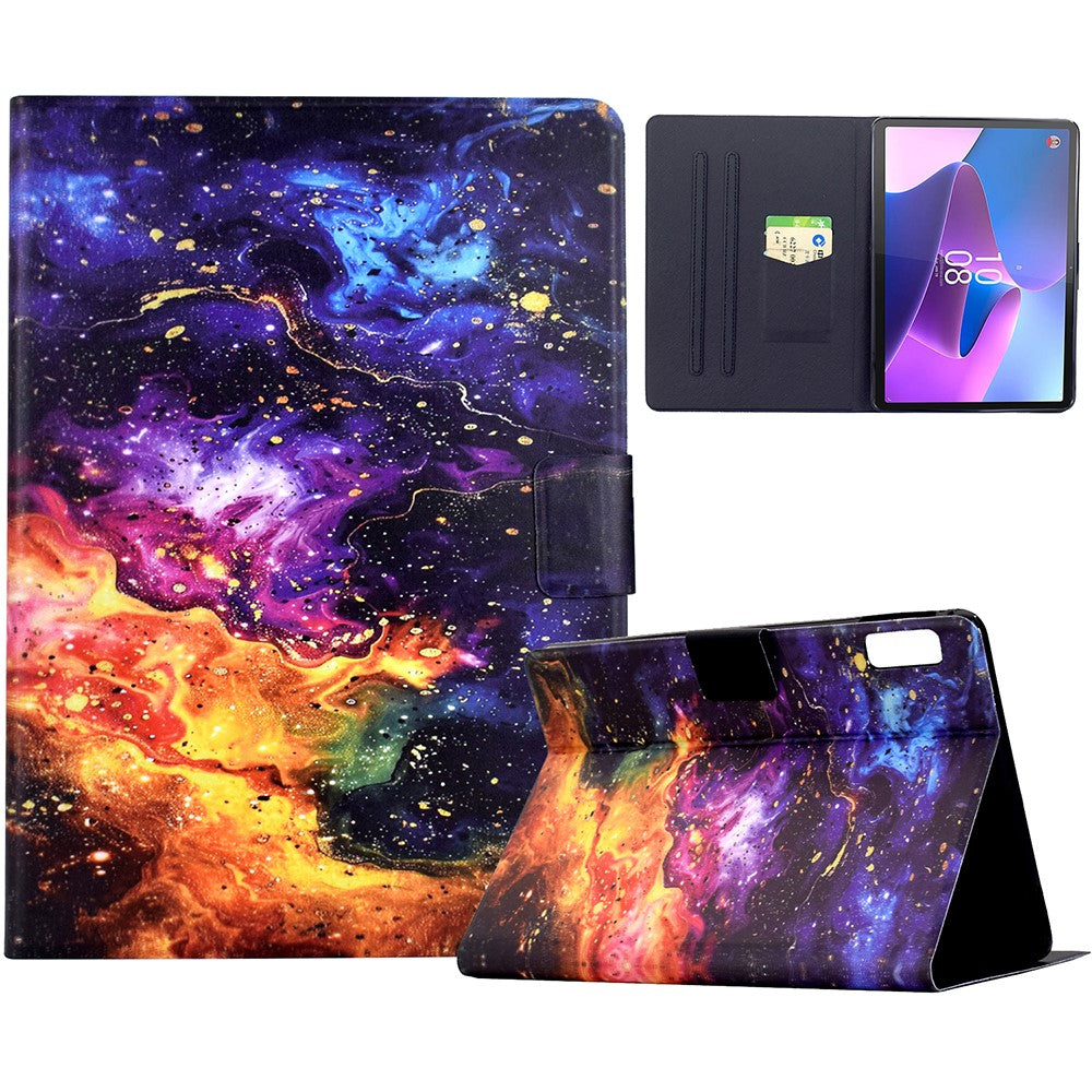 Stativfodral för Lenovo Tab P11 Gen 2 TB-350 Mönstertryck Surfplatta Läderfodral med Automatisk Väckning/Sömn