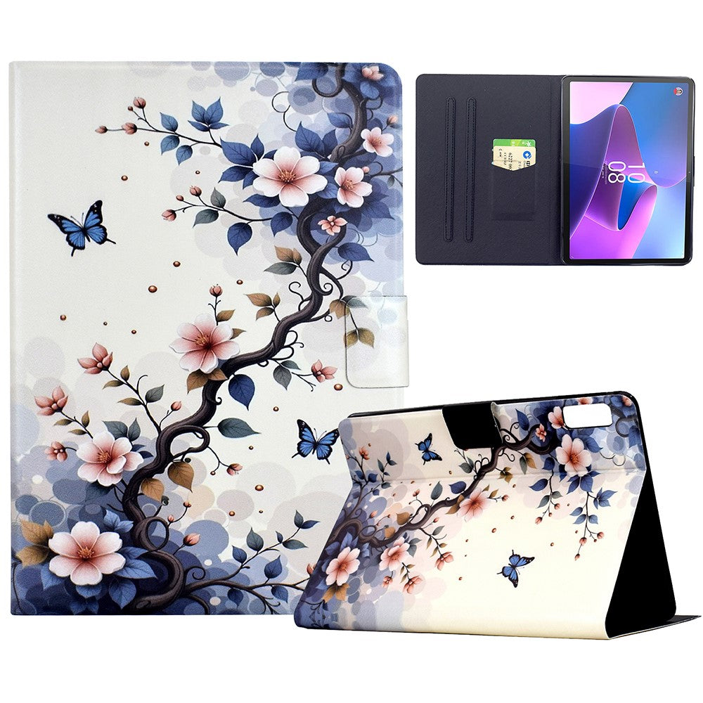 Stativfodral för Lenovo Tab P11 Gen 2 TB-350 Mönstertryck Surfplatta Läderfodral med Automatisk Väckning/Sömn