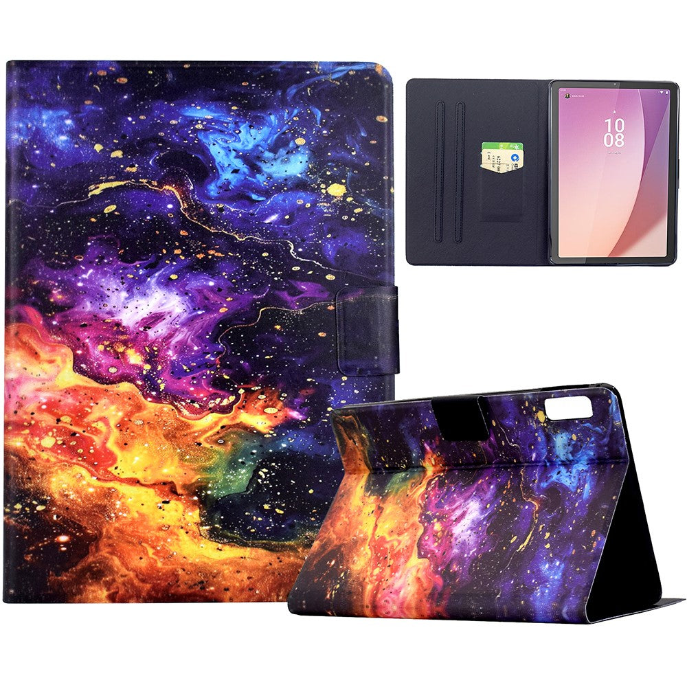 For Lenovo Tab M9 TB-310FU Stand Case Pattern Printing Tablet Leather Cover with Auto Wake / Sleep