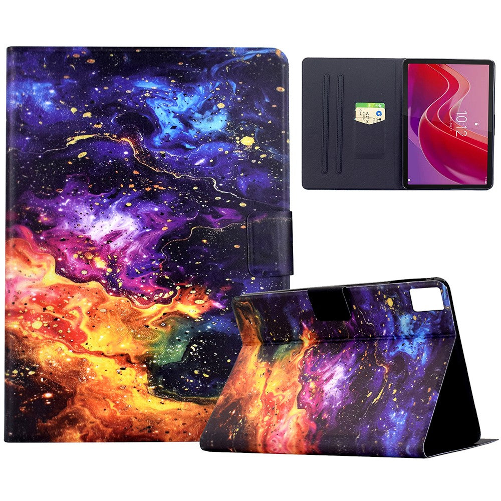 For Lenovo Tab M11 / Xiaoxin Pad 11 2024 Stand Case Pattern Printing Tablet Leather Cover with Auto Wake / Sleep