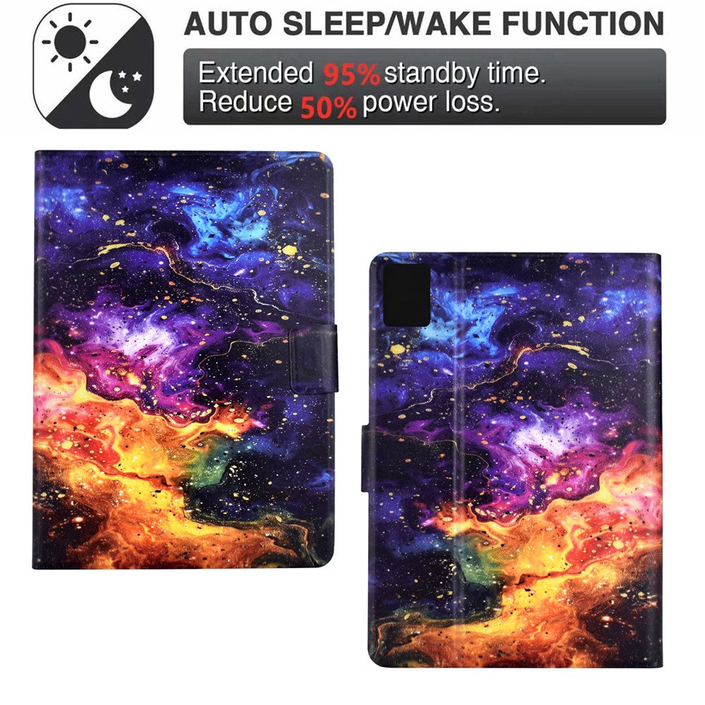 For Lenovo Tab M11 / Xiaoxin Pad 11 2024 Stand Case Pattern Printing Tablet Leather Cover with Auto Wake / Sleep