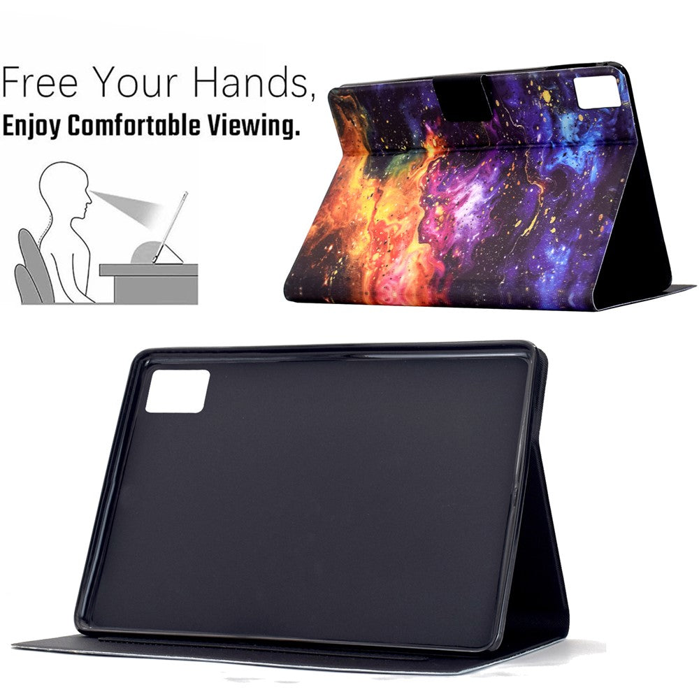 For Lenovo Tab M11 / Xiaoxin Pad 11 2024 Stand Case Pattern Printing Tablet Leather Cover with Auto Wake / Sleep
