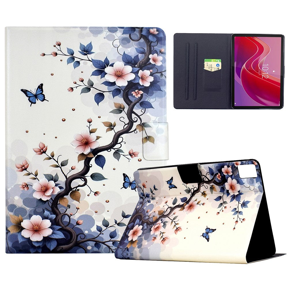 For Lenovo Tab M11 / Xiaoxin Pad 11 2024 Stand Case Pattern Printing Tablet Leather Cover with Auto Wake / Sleep