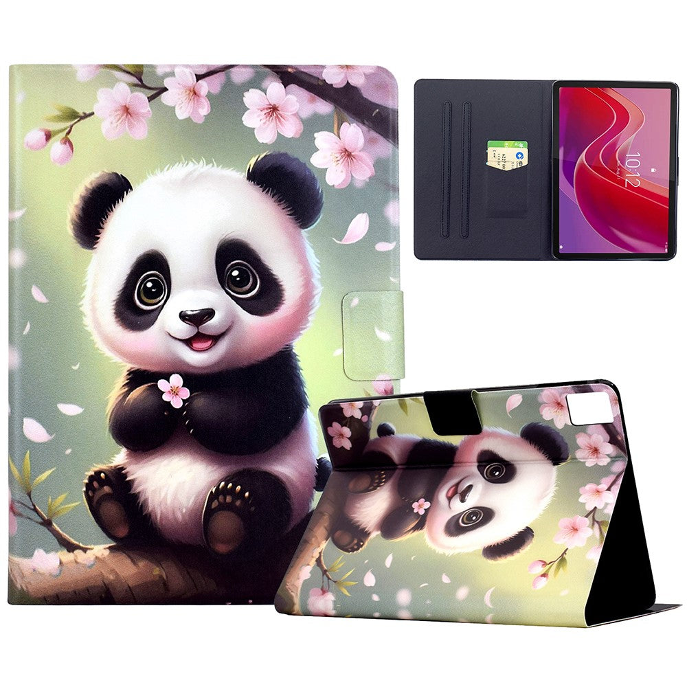 For Lenovo Tab M11 / Xiaoxin Pad 11 2024 Stand Case Pattern Printing Tablet Leather Cover with Auto Wake / Sleep