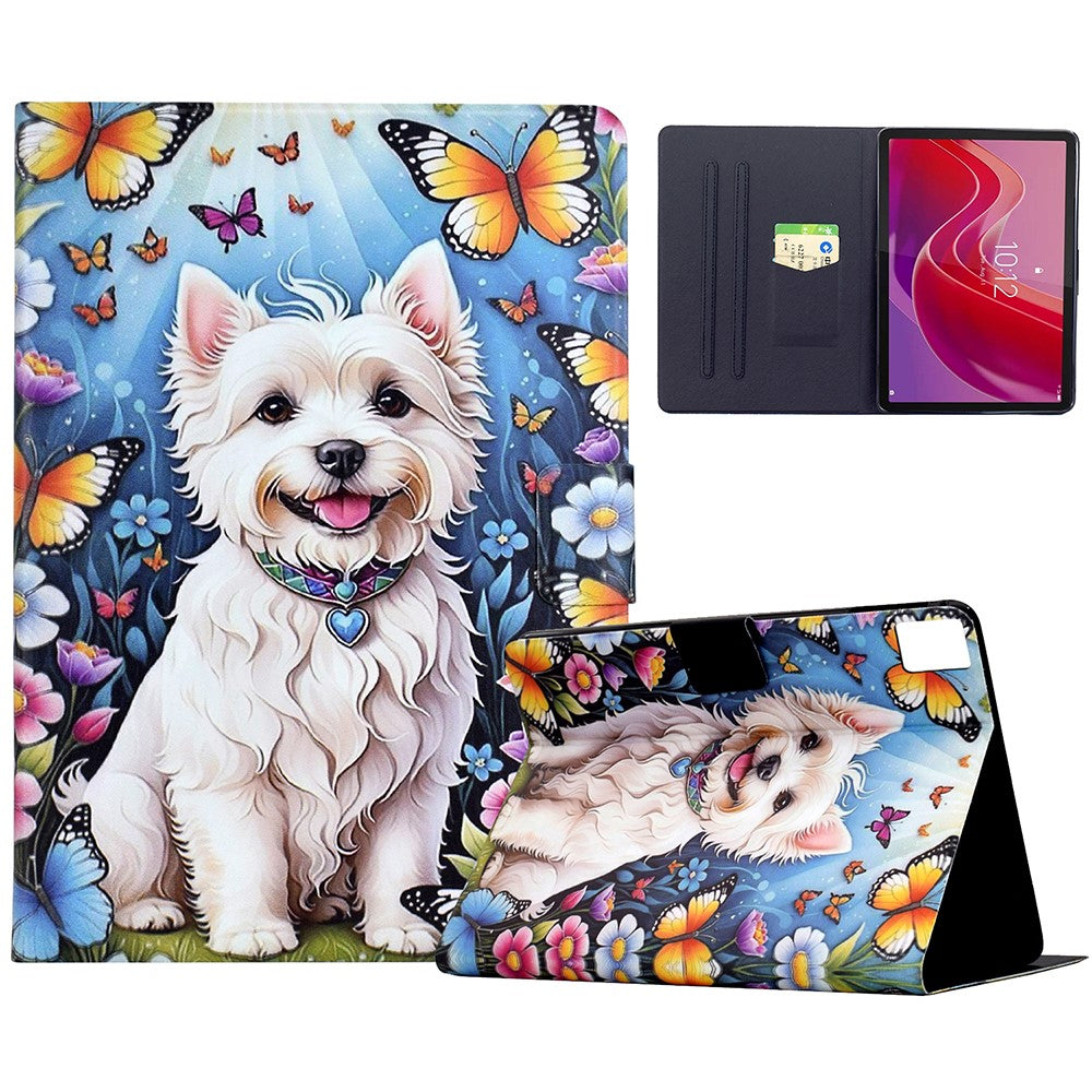 For Lenovo Tab M11 / Xiaoxin Pad 11 2024 Stand Case Pattern Printing Tablet Leather Cover with Auto Wake / Sleep