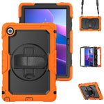 For Lenovo Tab 10.1 (2025) TB-311XU  /  Tab TB311FU Case PC + Silicone Tablet Cover with PET Anti-Scratch Film and Shoulder Strap