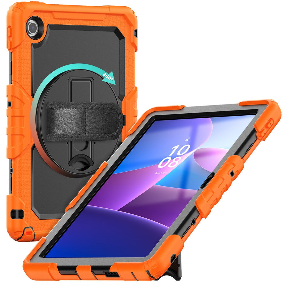 For Lenovo Tab 10.1 (2025) TB-311XU  /  Tab TB311FU Case PC + Silicone Tablet Cover with PET Anti-Scratch Film and Shoulder Strap