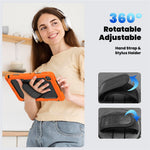 For Lenovo Tab 10.1 (2025) TB-311XU  /  Tab TB311FU Case PC + Silicone Tablet Cover with PET Anti-Scratch Film and Shoulder Strap