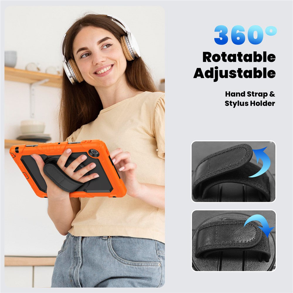For Lenovo Tab 10.1 (2025) TB-311XU  /  Tab TB311FU Case PC + Silicone Tablet Cover with PET Anti-Scratch Film and Shoulder Strap