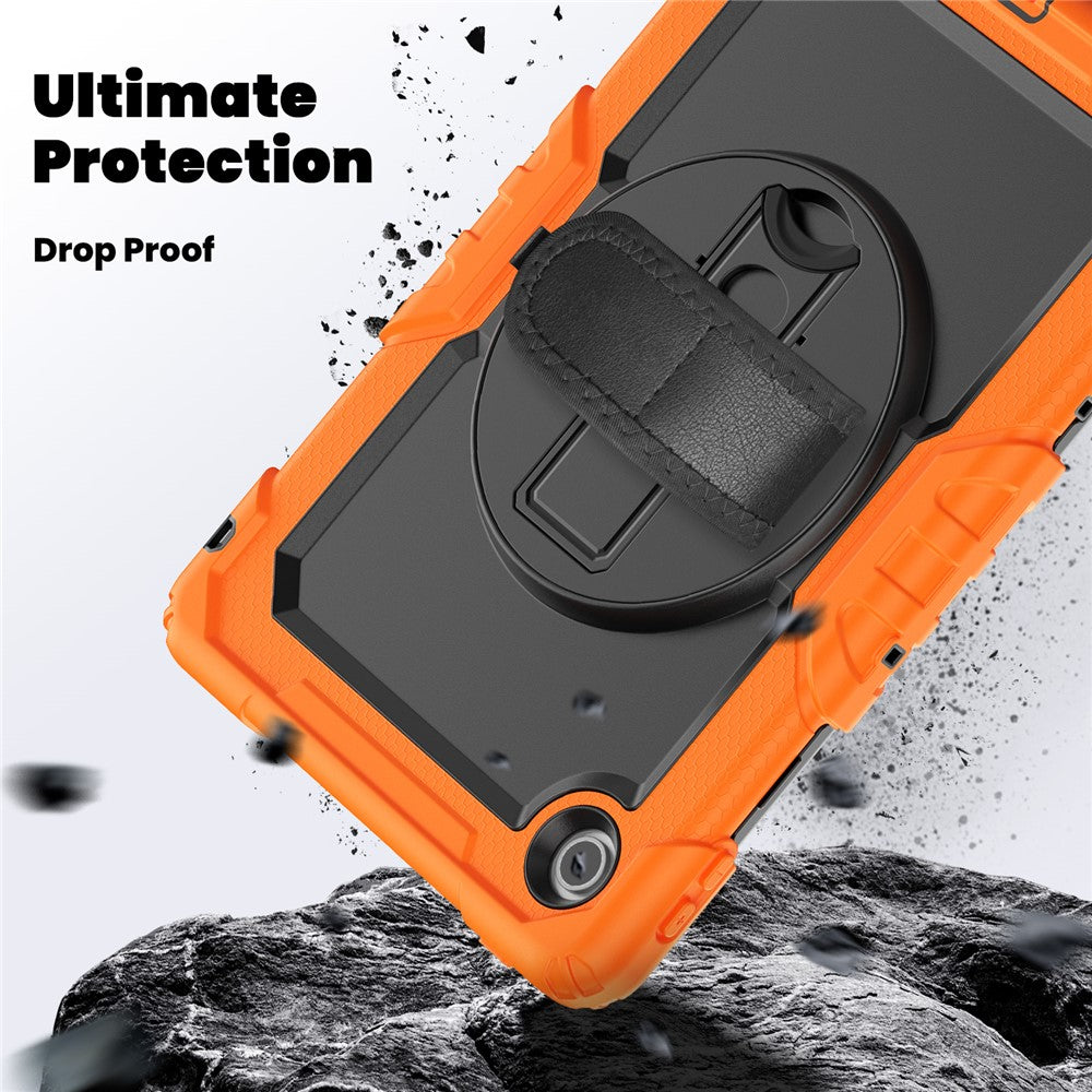 For Lenovo Tab 10.1 (2025) TB-311XU  /  Tab TB311FU Case PC + Silicone Tablet Cover with PET Anti-Scratch Film and Shoulder Strap