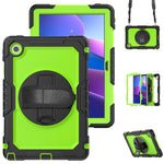 For Lenovo Tab 10.1 (2025) TB-311XU  /  Tab TB311FU Case PC + Silicone Tablet Cover with PET Anti-Scratch Film and Shoulder Strap