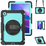 For Lenovo Tab 10.1 (2025) TB-311XU  /  Tab TB311FU Case PC + Silicone Tablet Cover with PET Anti-Scratch Film and Shoulder Strap