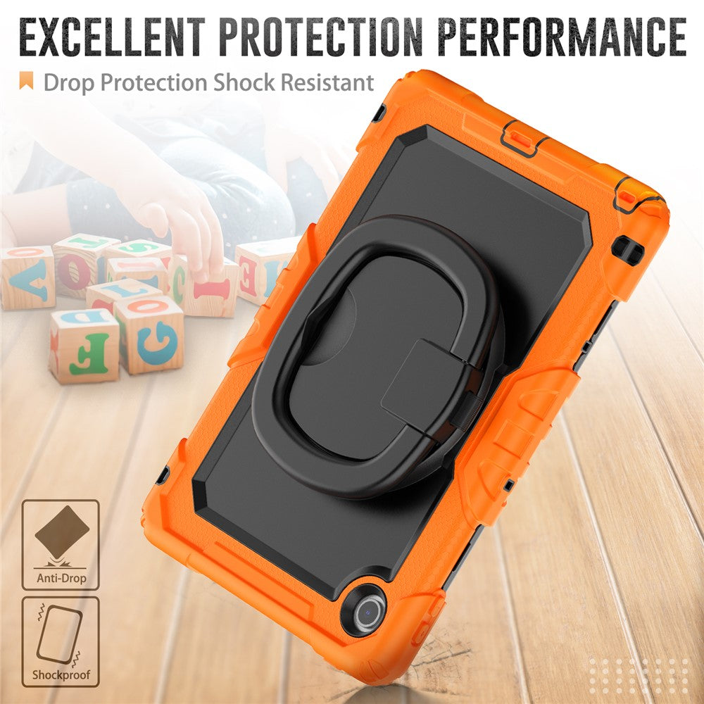 For Lenovo Tab 10.1 (2025) TB-311XU  /  Tab TB311FU Case Ring Kickstand PC + Silicone Shockproof Tablet Cover