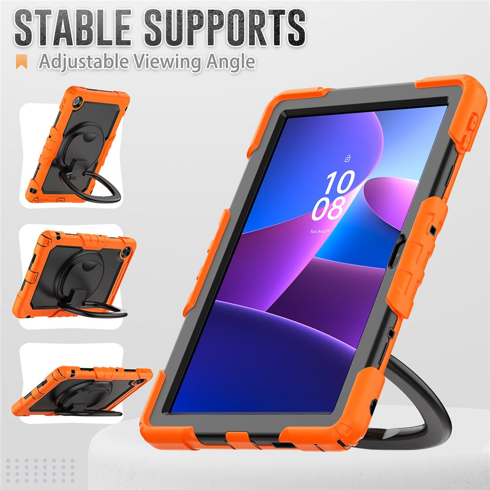 For Lenovo Tab 10.1 (2025) TB-311XU  /  Tab TB311FU Case Ring Kickstand PC + Silicone Shockproof Tablet Cover