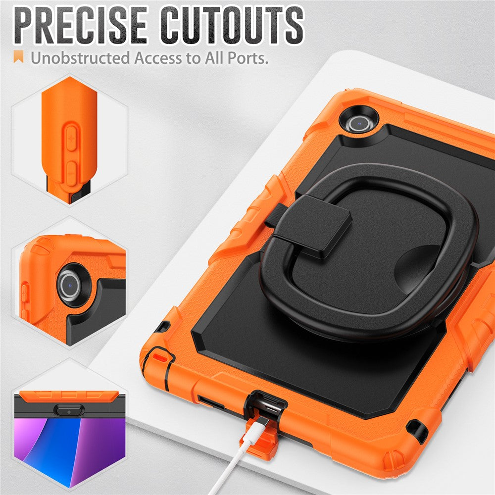 For Lenovo Tab 10.1 (2025) TB-311XU  /  Tab TB311FU Case Ring Kickstand PC + Silicone Shockproof Tablet Cover