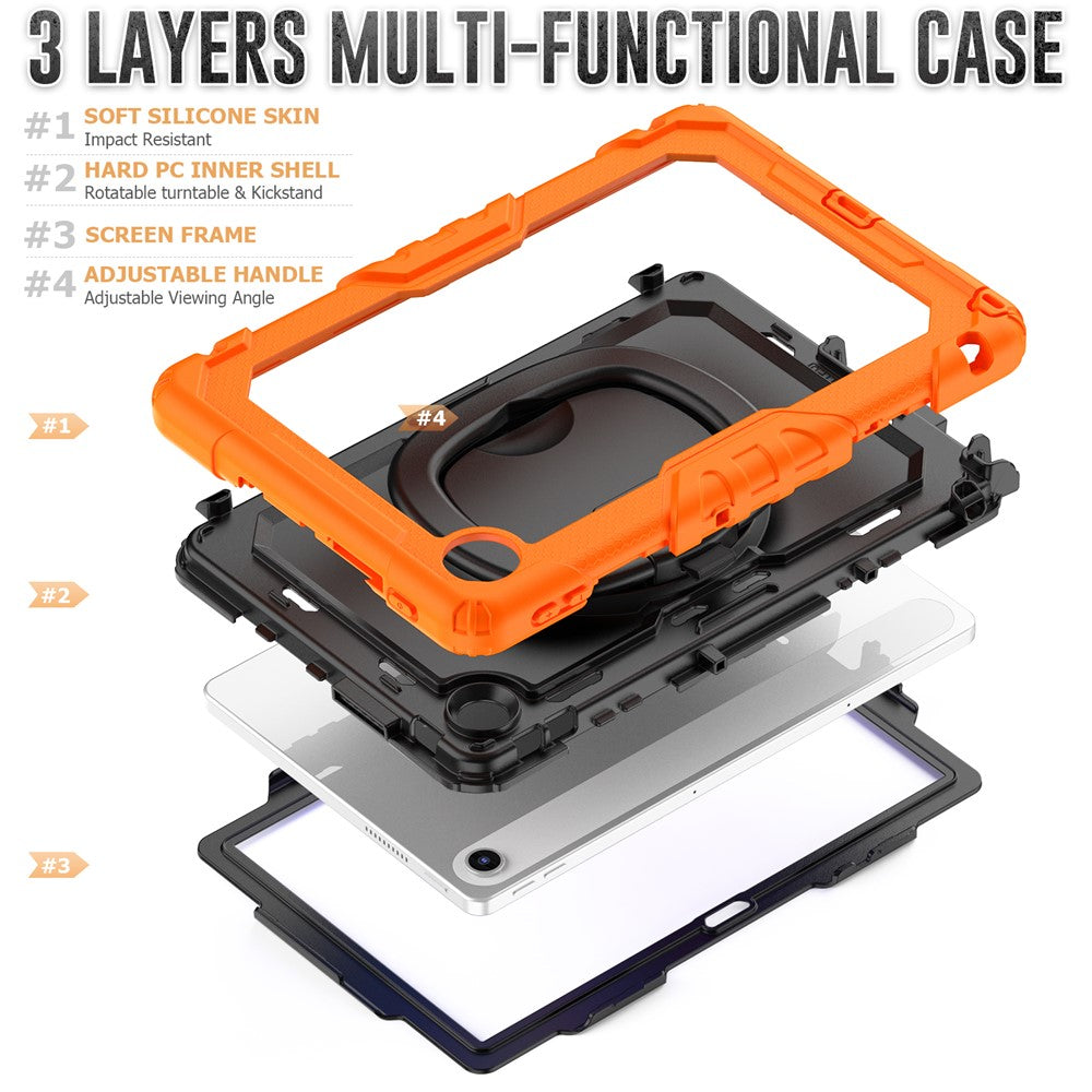 For Lenovo Tab 10.1 (2025) TB-311XU  /  Tab TB311FU Case Ring Kickstand PC + Silicone Shockproof Tablet Cover