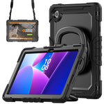 For Lenovo Tab 10.1 (2025) TB-311XU  /  Tab TB311FU Kickstand Case PC + Silicone Tablet Cover with Shoulder Strap