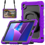 For Lenovo Tab 10.1 (2025) TB-311XU  /  Tab TB311FU Kickstand Case PC + Silicone Tablet Cover with Shoulder Strap