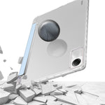 For Xiaomi Redmi Pad SE Case Tri-Fold Stand Leather+TPU+Acrylic Clear Back Tablet Cover