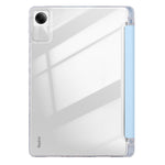 For Xiaomi Redmi Pad SE Case Tri-Fold Stand Leather+TPU+Acrylic Clear Back Tablet Cover