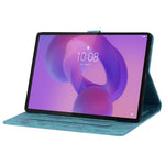 For Lenovo Tab K10C / Tab E10C Case Card Slots Leather Tablet Stand Folio Cover Flower Cat