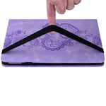 For Lenovo Tab M10 Plus (3rd Gen) Leather Case Heart Imprint Foldable Stand Card Slot Stylus Holder Tablet Cover