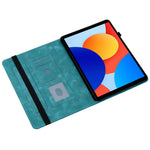 For Xiaomi Redmi Pad SE 4G 8.7 inch Leather Case Heart Imprint Foldable Stand Card Slot Stylus Holder Tablet Cover